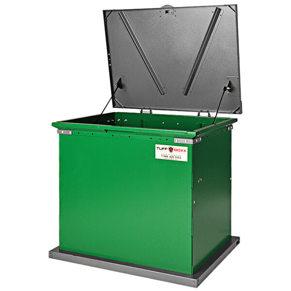 TuffBoxx Bruin 135 Gallon Animal-Resistant Steel Trash Can - 35