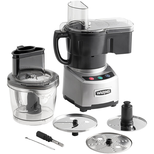 Waring WFP16SC Combination Food Processor with 4 Qt. Clear Bowl