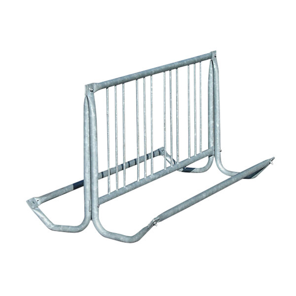 A Paris Furnishings metal bike rack with a white background.