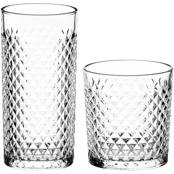 Elegant Highball Glasses Set of 12, Fancy Drinking Glasses 11-oz