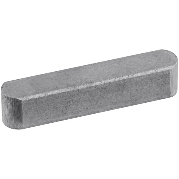 A grey rectangular object with a long rectangular metal bar.
