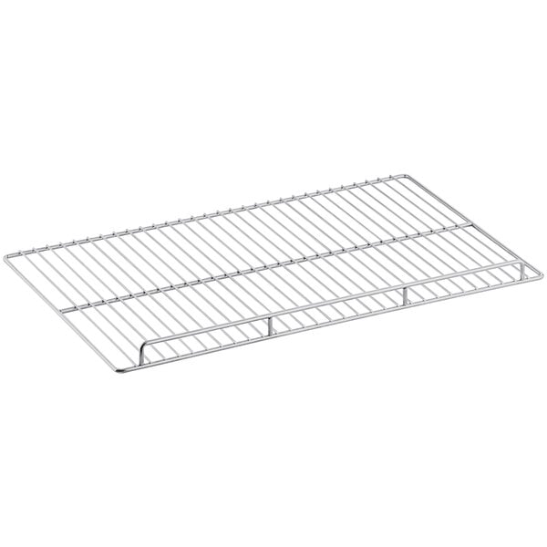 A metal rack with a wire grid designed to fit in a ServIt heated display case.