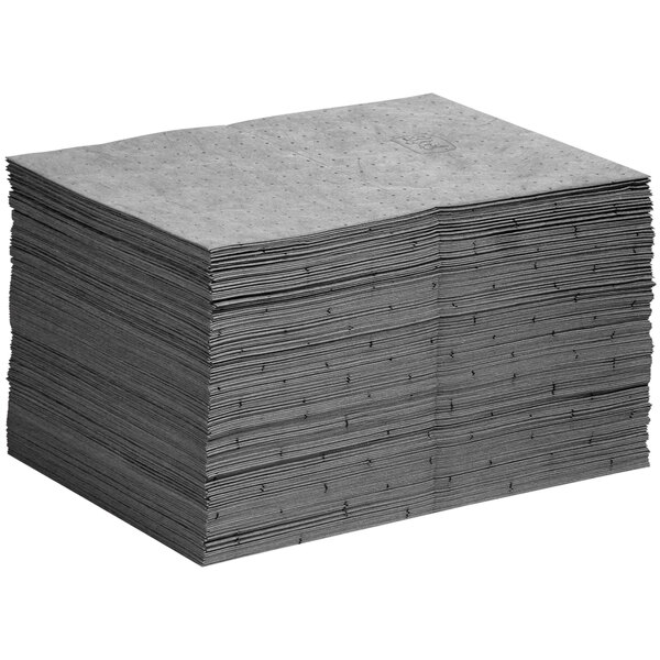 A stack of grey paper mats.