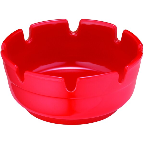 A Tablecraft red deepwell ashtray.