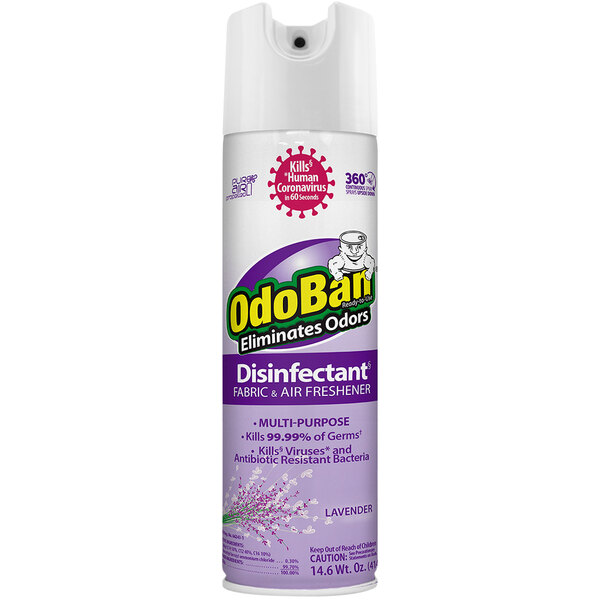 OdoBan 91010114A6 14.6 oz. Lavender Aerosol Disinfectant Fabric / Air