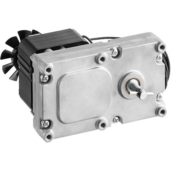 An Avantco 2 RPM motor with a black and silver fan.