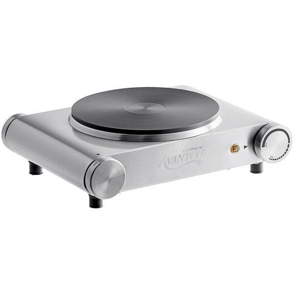 Avantco 177EBS100 Single Burner Solid Top Portable Electric Hot Plate