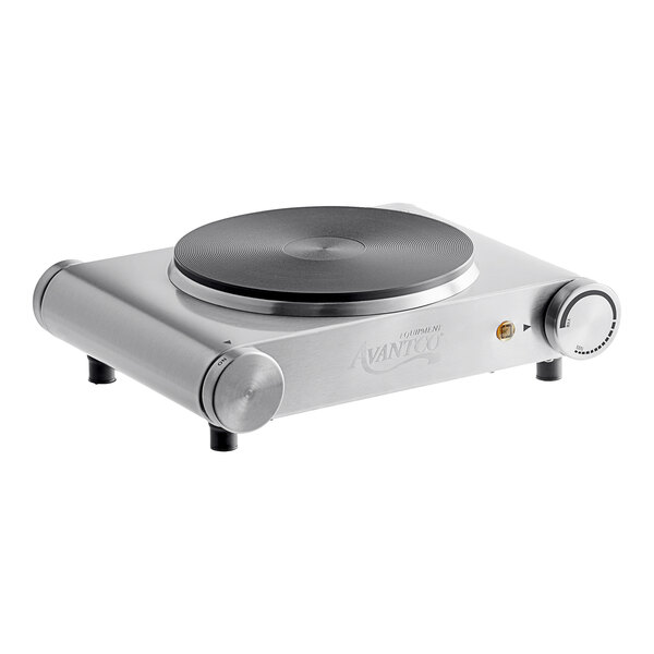 Avantco 177EBS100 Single Burner Solid Top Portable Electric Hot Plate
