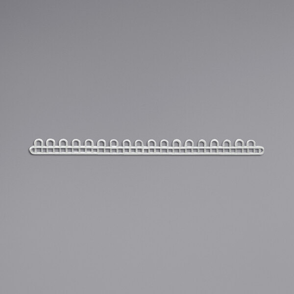 A white plastic strip with holes.