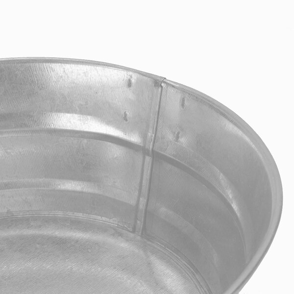 American Metalcraft MTUB83 8" x 3" Round Galvanized Metal Tub