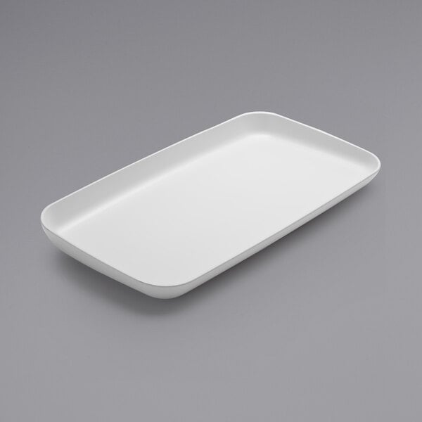 An American Metalcraft white rectangular tray.