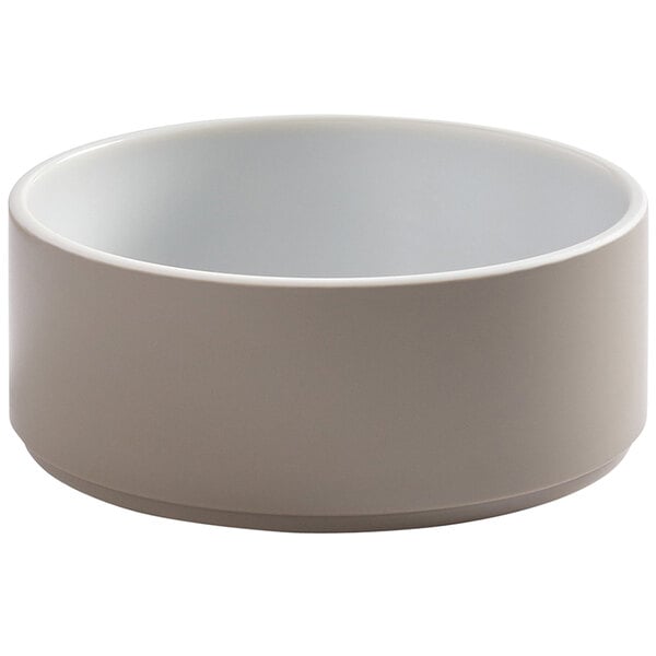 An American Metalcraft Unity melamine mocha bowl with a white background.