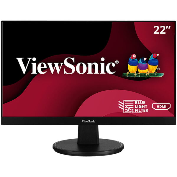 A ViewSonic computer monitor with a thin bezel and the ViewSonic logo on it.