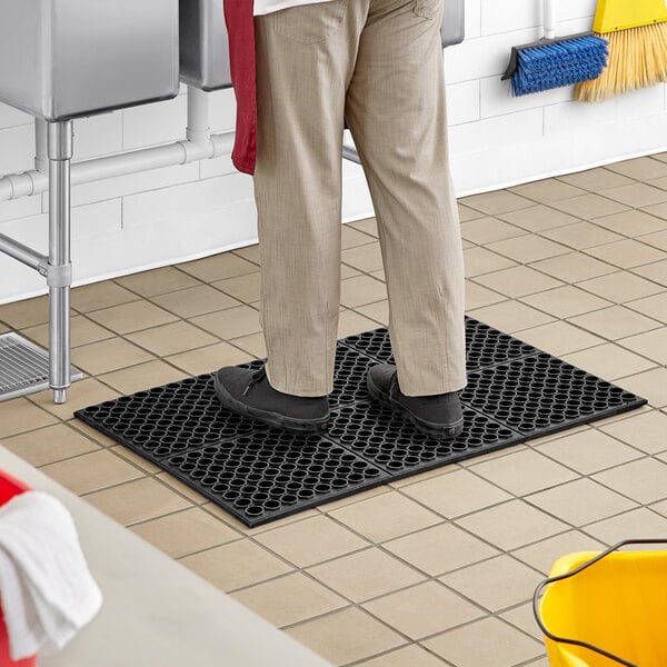 Anti Slip and Anti-Fatigue Durable Heavy Duty Black Rubber Floor