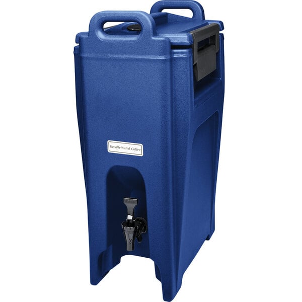 Cambro UC500186 Ultra Camtainers® 5.25 Gallon Navy Blue Insulated Beverage Dispenser