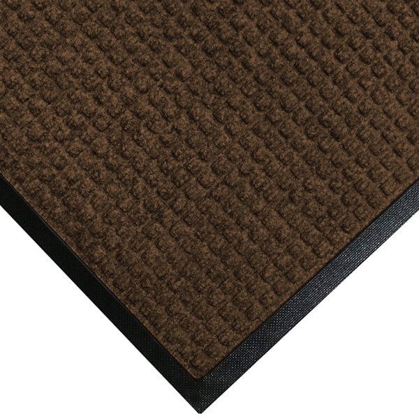 A dark brown WaterHog Classic doormat with black rubber border.