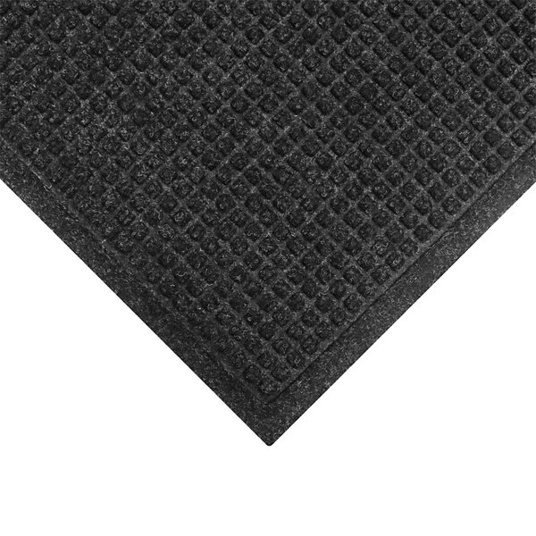 M+A Matting WaterHog 3' x 8' Charcoal Mat with Fashion Fabric Border