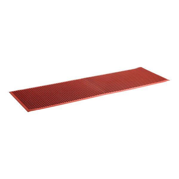Choice 3' x 10' Red Rubber Grease-Resistant Anti-Fatigue Floor Mat with ...