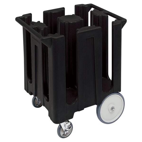 Cambro DC825110 Poker Chip Black Dish Dolly / Caddy with Vinyl Cover - 4 Column