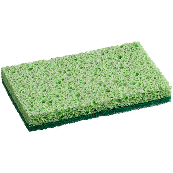 Lavex 6" x 3 1/2" x 3/4" Green Cellulose Sponge / Green MediumDuty