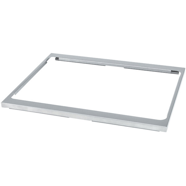 A silver rectangular Vollrath stainless steel adapter plate.