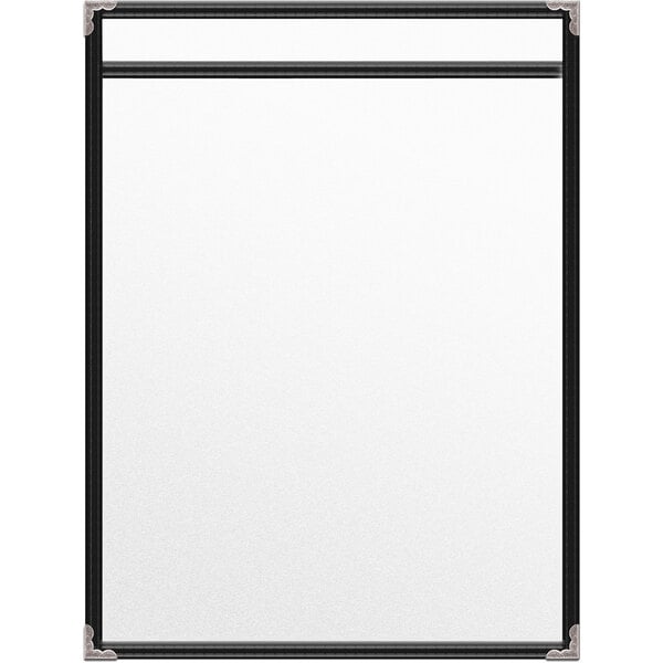 A white rectangular object with a black border.