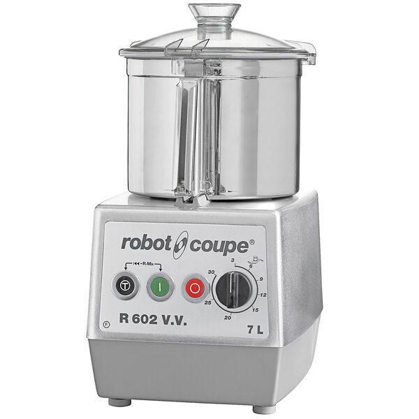Robot Coupe R602VVB Variable-Speed 7 Qt. Stainless Steel Batch Bowl Food  Processor - 120V, 3 hp