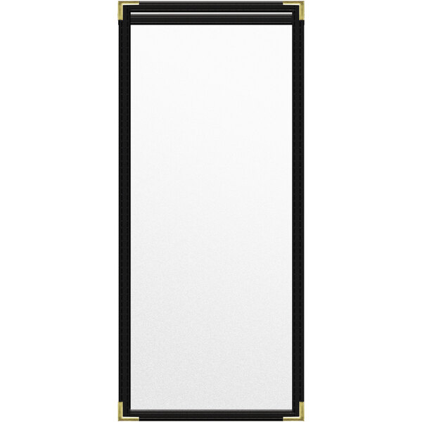 A white rectangular object with black edges.