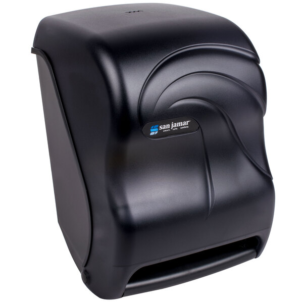 San Jamar T1390TBK TearNDry Black HandsFree Paper Roll Towel Dispenser