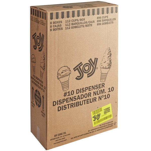 JOY 10 Flat Bottom Cake Cone Dispenser Pack 896/Case