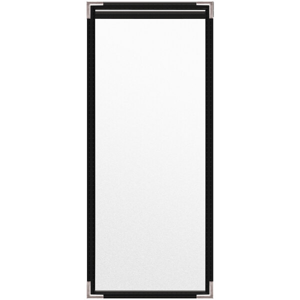 A white rectangular object with black edges.
