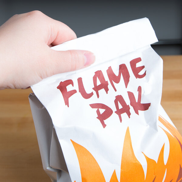 Bagcraft Packaging 300481 Foil BBQ Bag Qt. Size with 'Flame Pak' Design