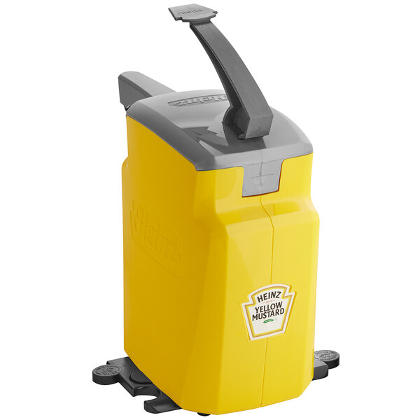 Heinz Keystone 1.5 Gallon Yellow Plastic Countertop Mustard Pump Dispenser