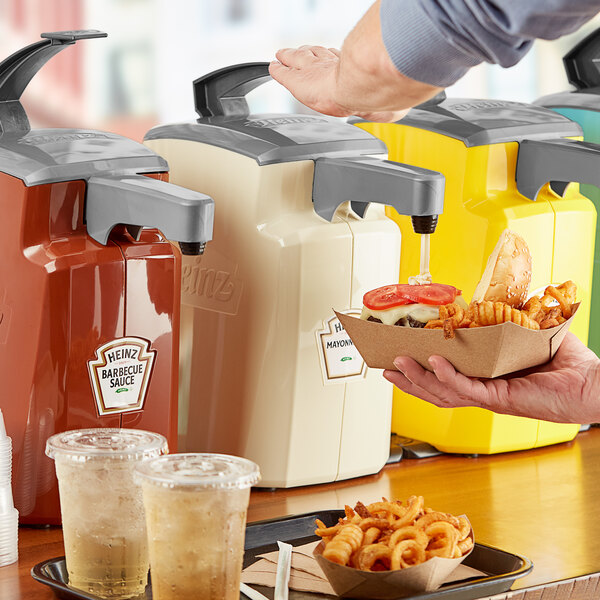 Heinz Keystone 1.5 Gallon Cream Plastic Countertop Mayonnaise Pump