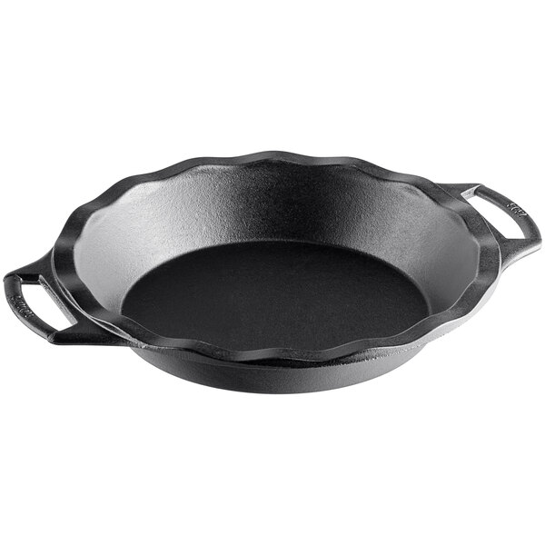 Lodge 9 Inch Cast Iron Pie Pan | Pre-Seasoned | Crimped Edge With Dual Handles & Silicone Grips - View #11
