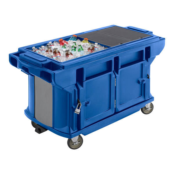 Cambro VBRUT6186 Blue 6' Versa Ultra Work Table with Storage and