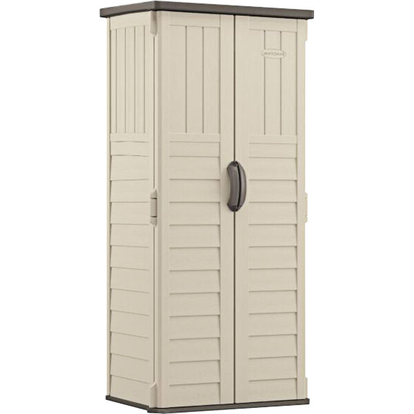 Suncast 22 cu. ft. Vanilla Vertical Storage Shed BMS1250