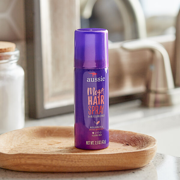 Aussie Mega 1.5 oz. Flexible Hold Hairspray with Jojoba Oil and Sea