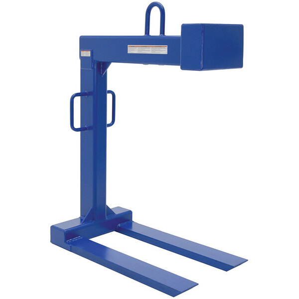 Vestil Steel Overhead Crane and Hoist Pallet Lifter with 42" x 25