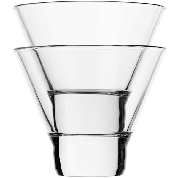 Libbey 9 oz. Boost Stackable Stemless Martini Glass 12/Case