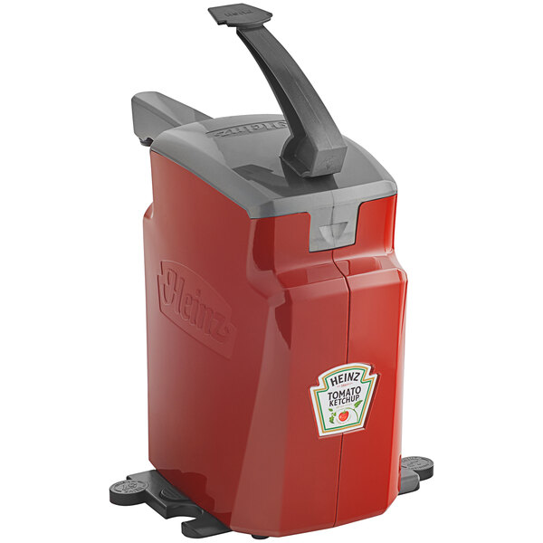 Heinz Keystone 1.5 Gallon Red Plastic Countertop Heinz Ketchup Pump