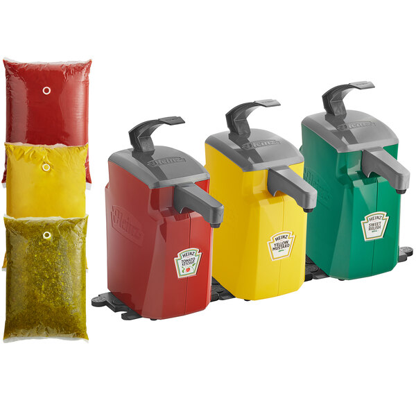Heinz Keystone 1.5 Gallon Red, Yellow, and Green Plastic Countertop