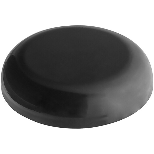 A black object with a white background.