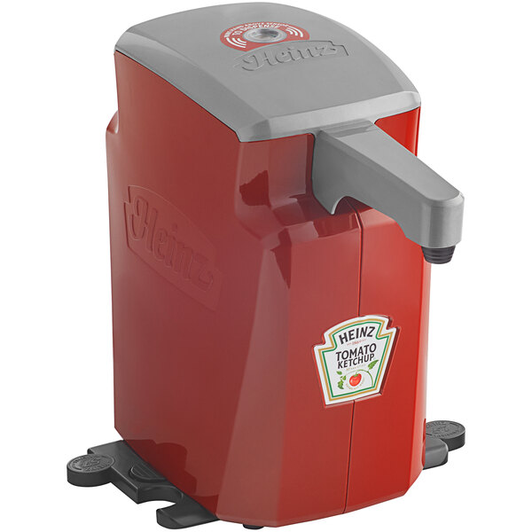 Heinz Keystone 1.5 Gallon Red Plastic Countertop Ketchup Pump Dispenser