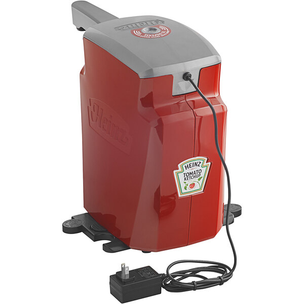 Heinz Keystone 1.5 Gallon Red Plastic Countertop Ketchup Pump Dispenser