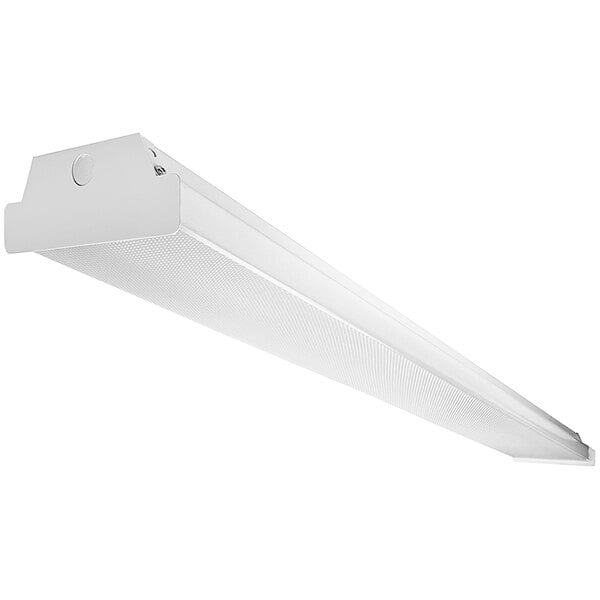 A TCP Industra 4' frosted LED wrap light fixture on a white background.