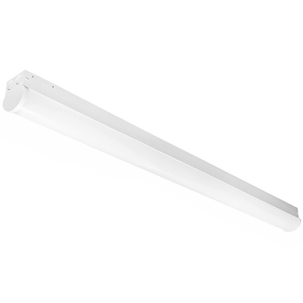 A long white rectangular TCP LED light fixture.