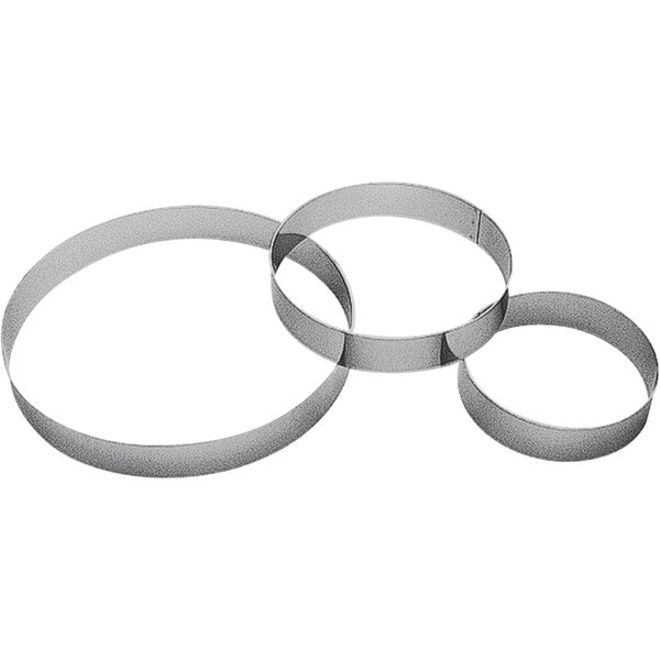 Stainless steel Gobel custard rings.