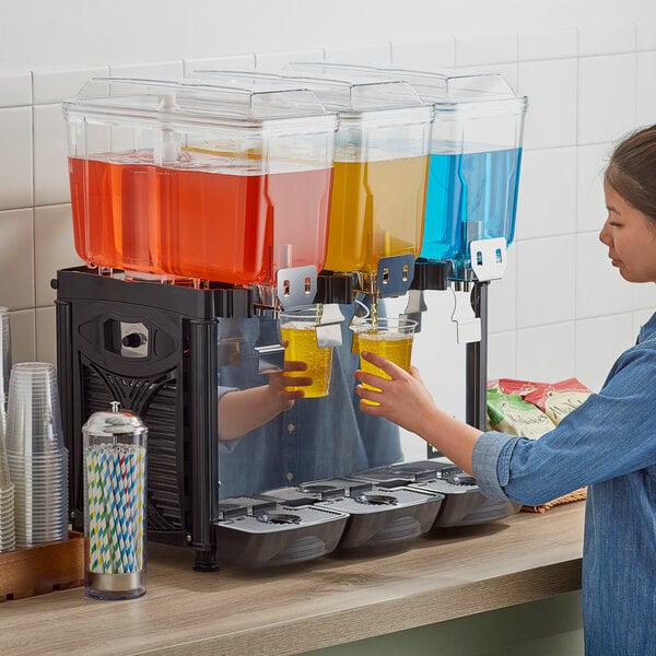 Triple Cold Beverage Dispenser with Stand