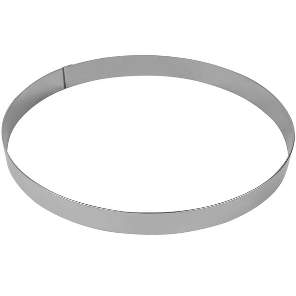 A Gobel stainless steel circular mousse ring.